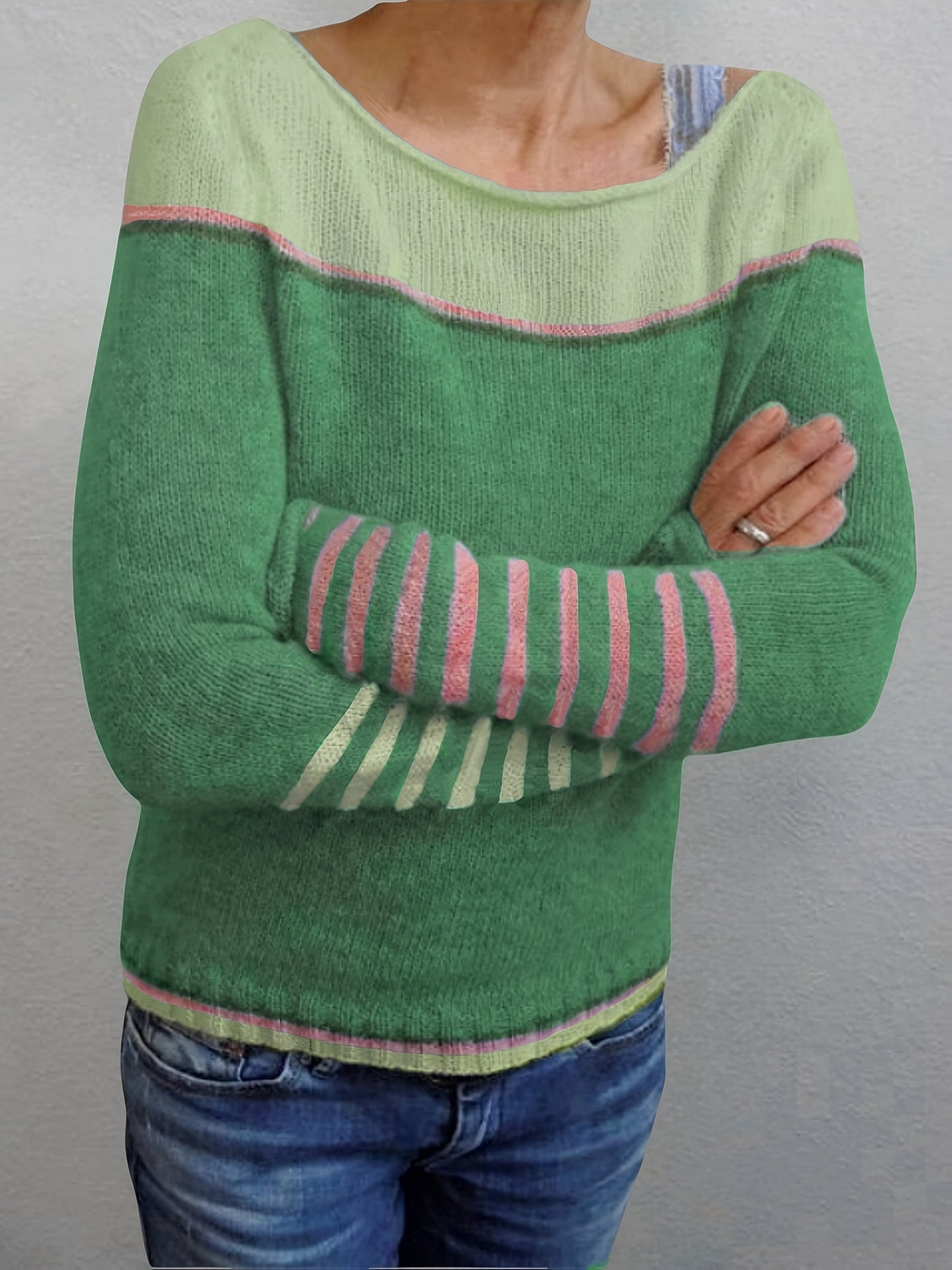 Katharina | Pull Rayé à Manches Longues