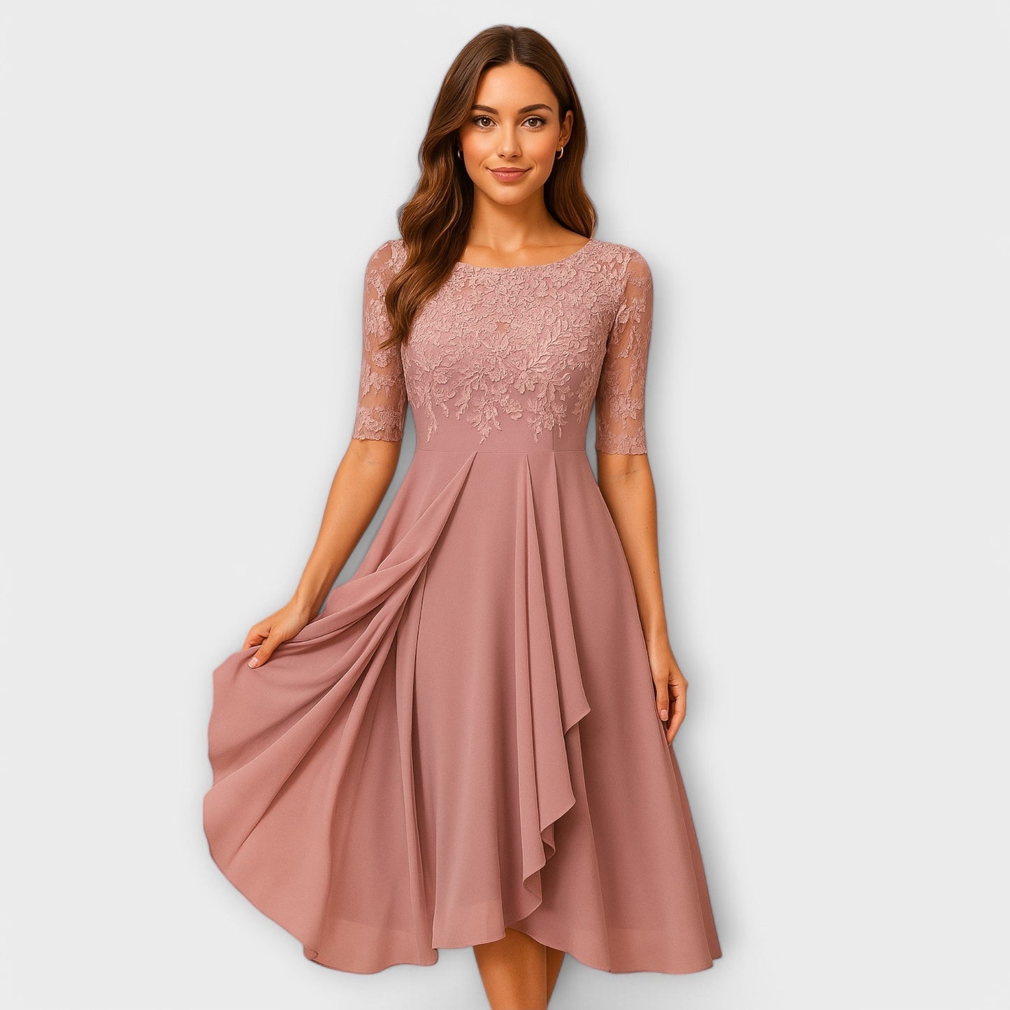 Élodie | Robe d’invitée de mariage élégante