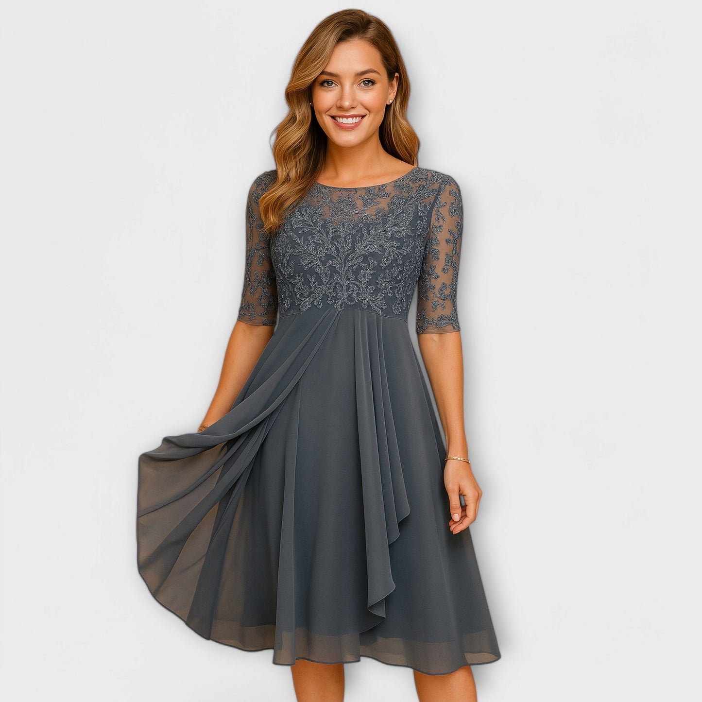 Élodie | Robe d’invitée de mariage élégante