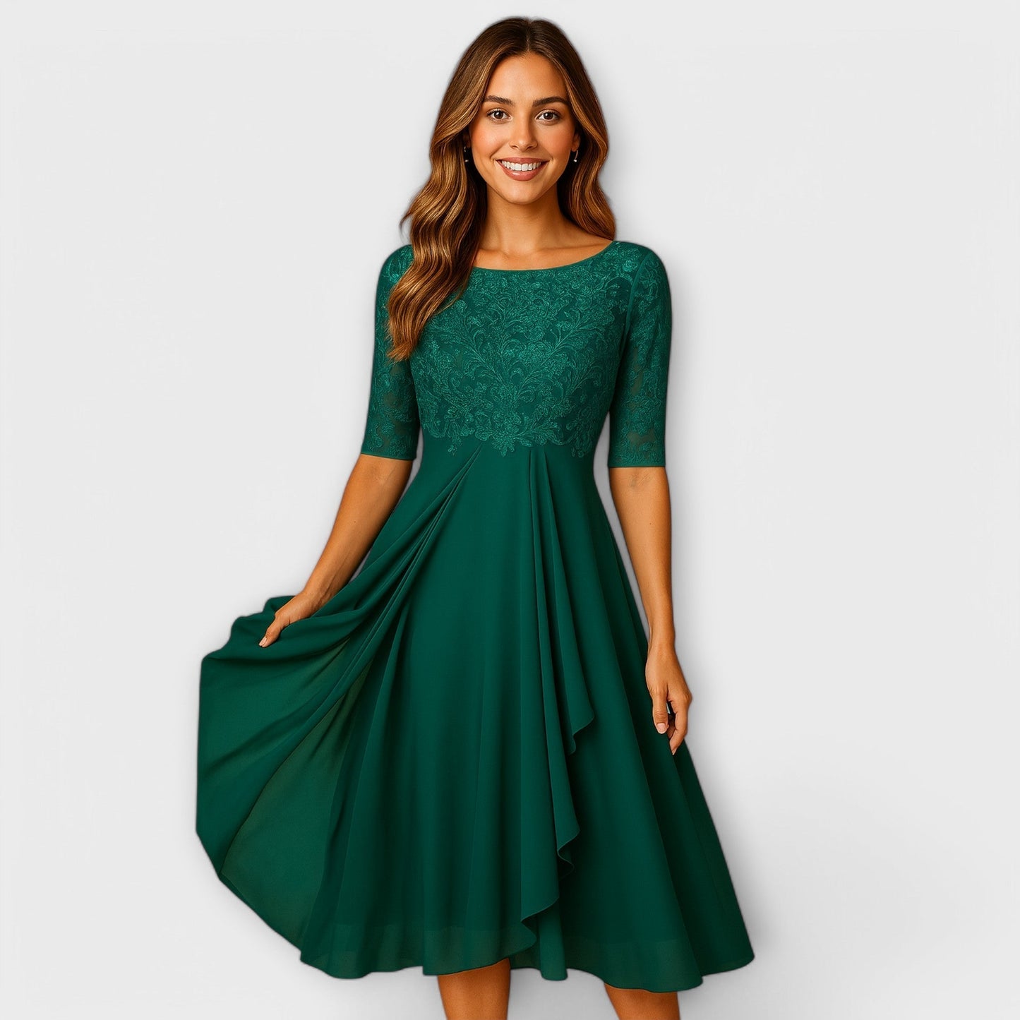 Élodie | Robe d’invitée de mariage élégante