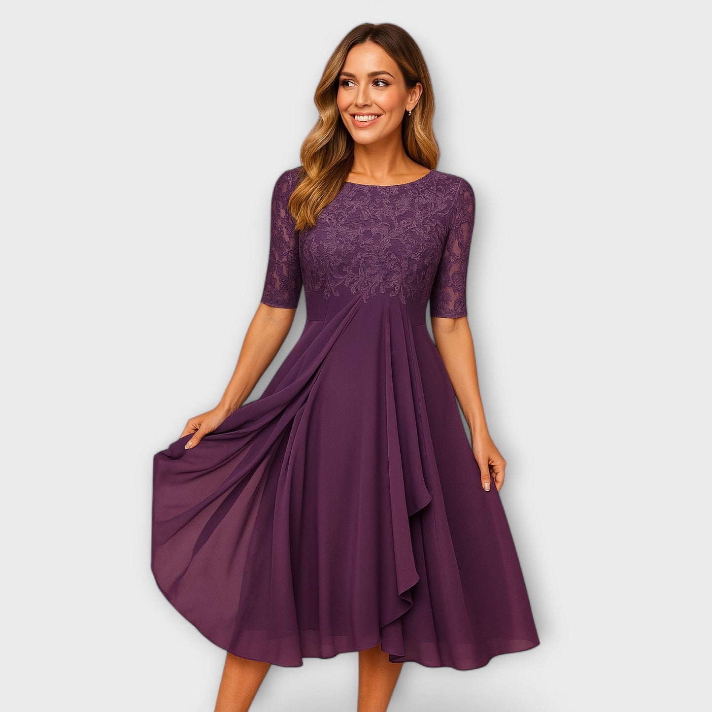 Élodie | Robe d’invitée de mariage élégante