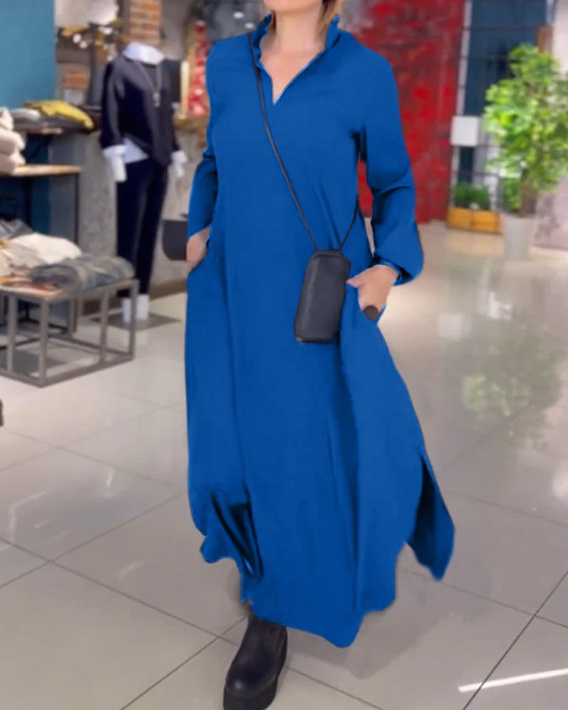 Evia | Robe longue ample avec fente