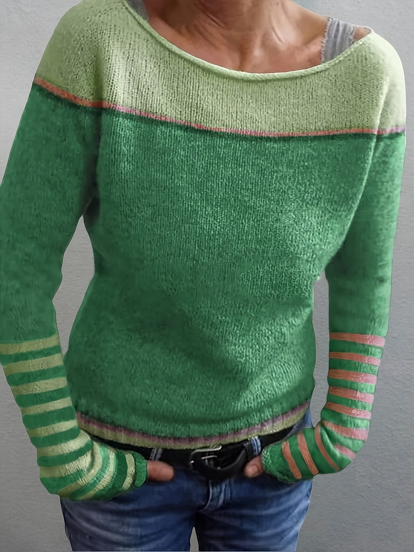 Katharina | Pull Rayé à Manches Longues