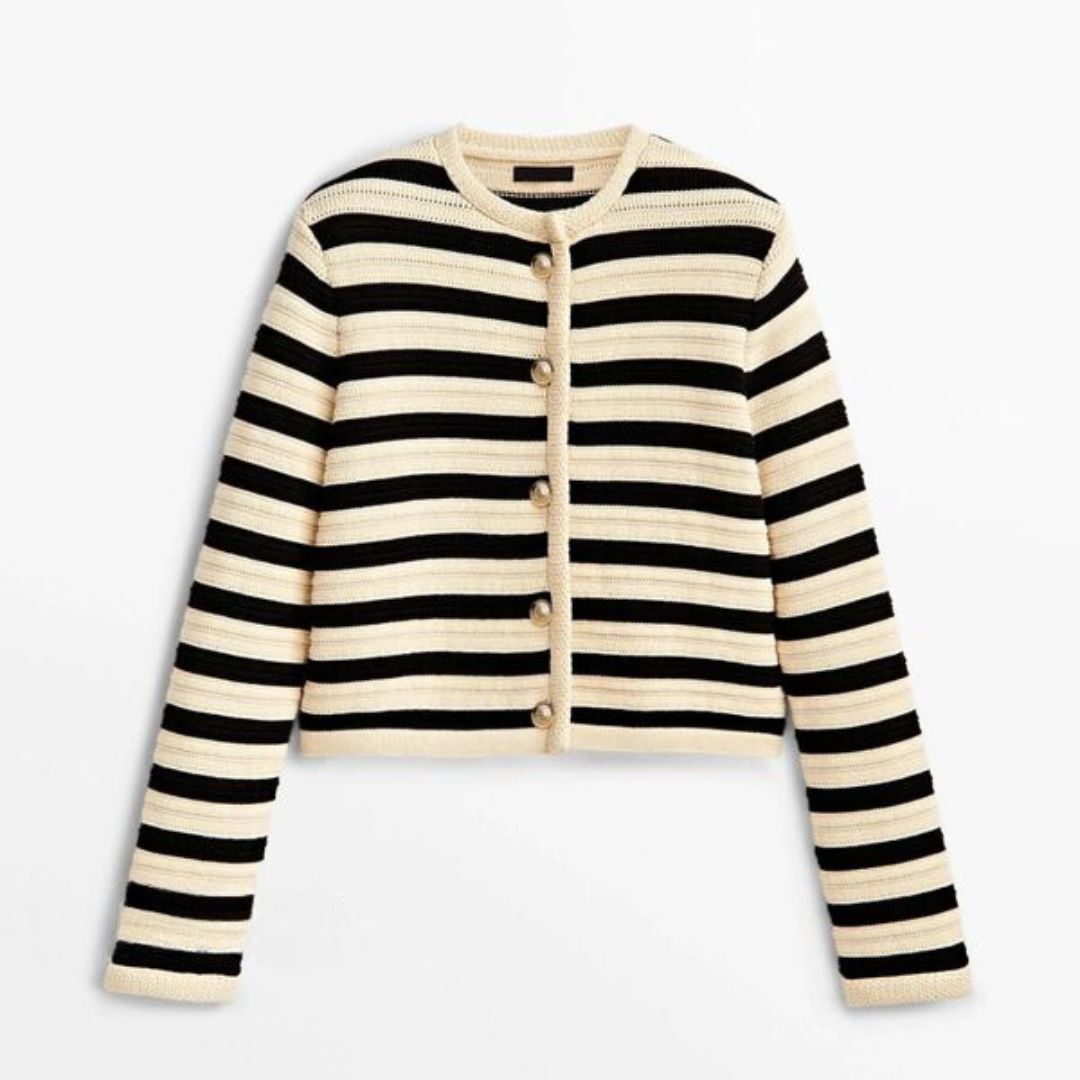 Maureen | Cardigan rayé confortable