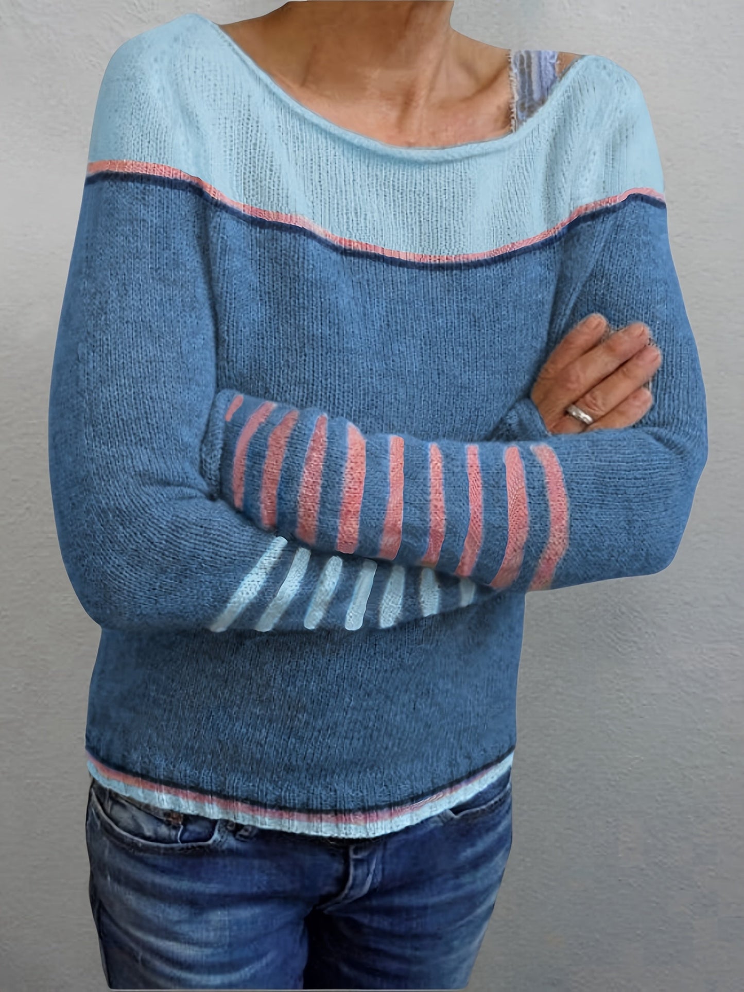 Katharina | Pull Rayé à Manches Longues