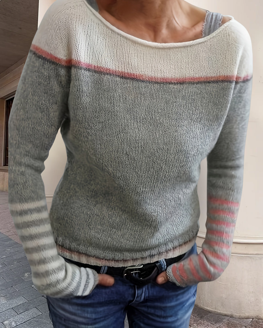 Katharina | Pull Rayé à Manches Longues