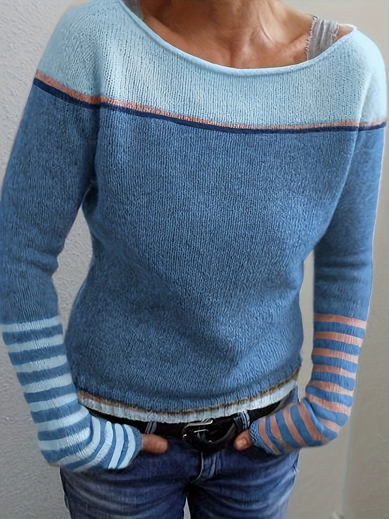 Katharina | Pull Rayé à Manches Longues