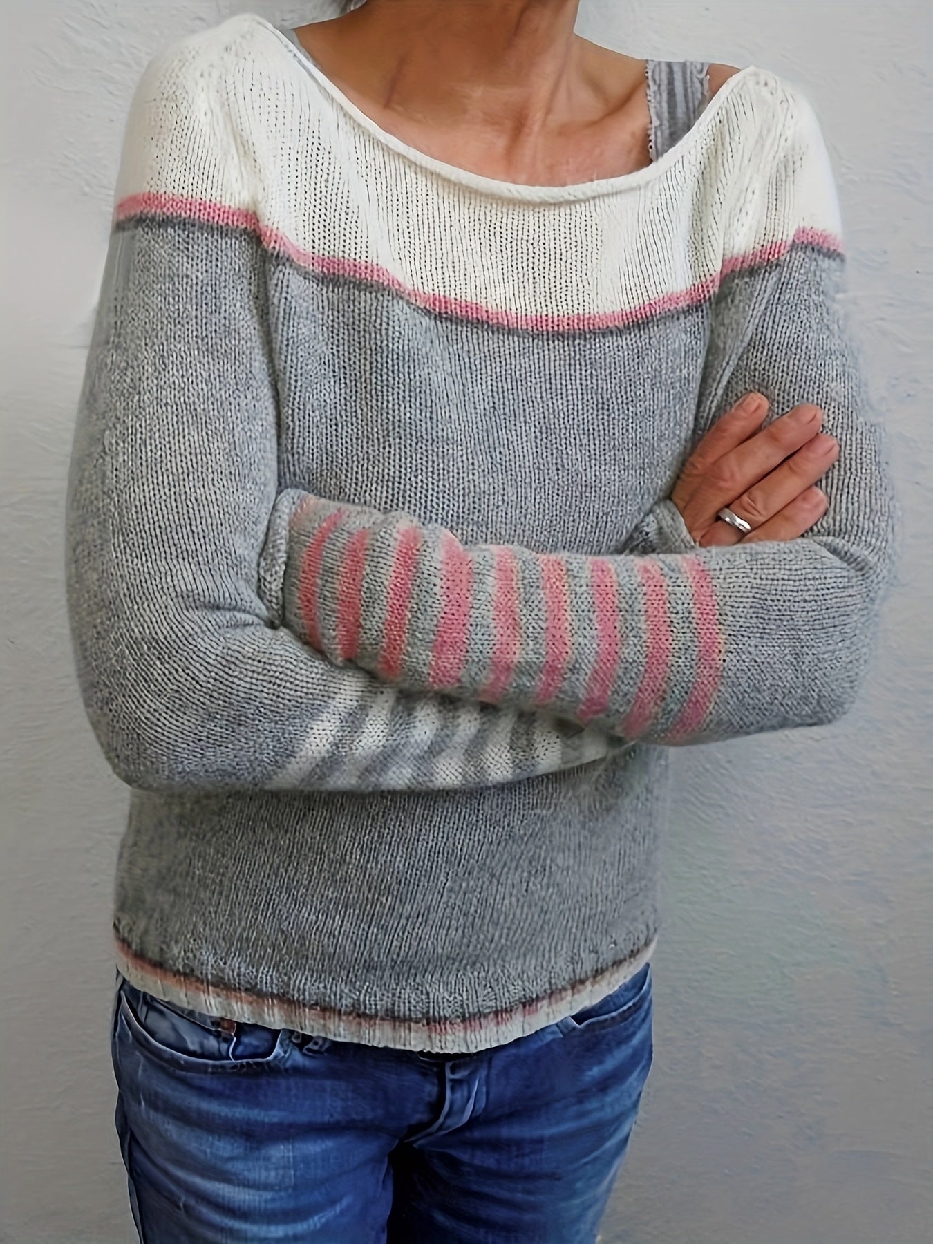 Katharina | Pull Rayé à Manches Longues
