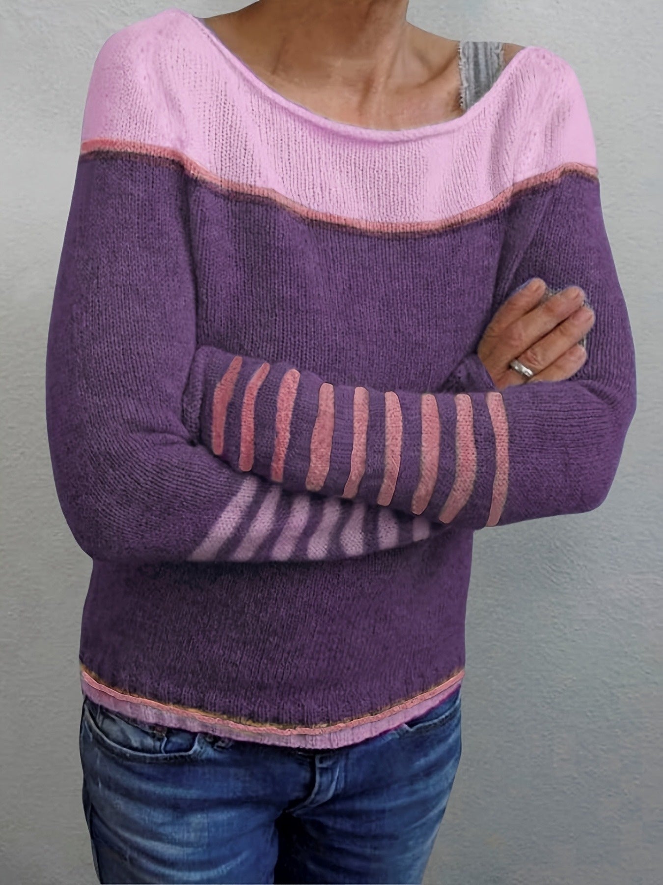 Katharina | Pull Rayé à Manches Longues