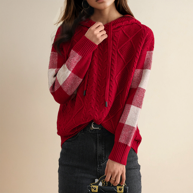 FABIOLA | PULL JACQUARD À CAPUCHE