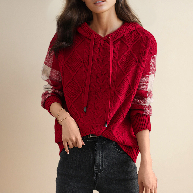FABIOLA | PULL JACQUARD À CAPUCHE
