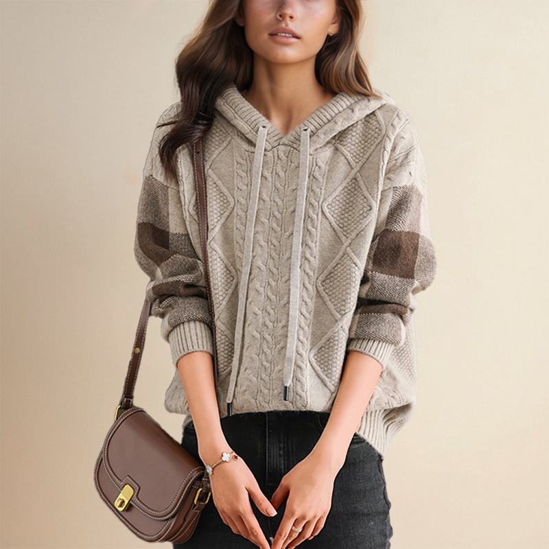 FABIOLA | PULL JACQUARD À CAPUCHE