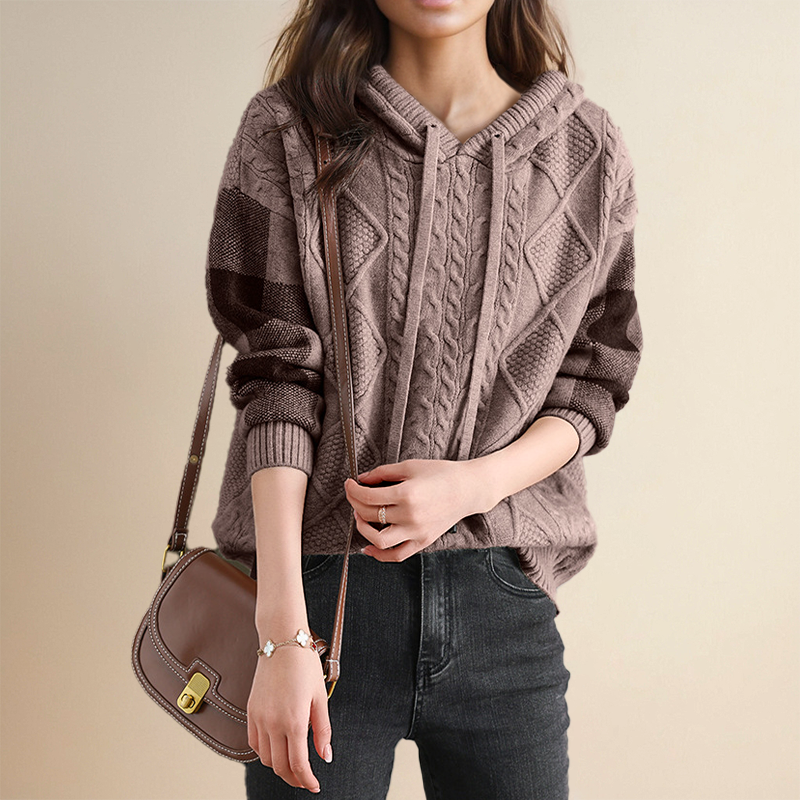 FABIOLA | PULL JACQUARD À CAPUCHE
