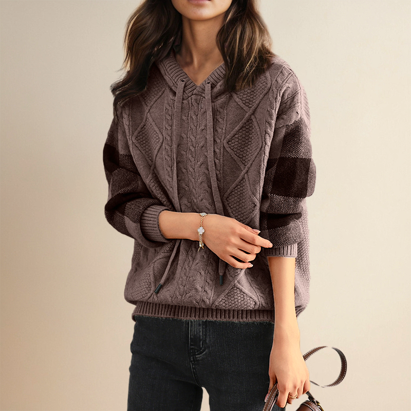 FABIOLA | PULL JACQUARD À CAPUCHE