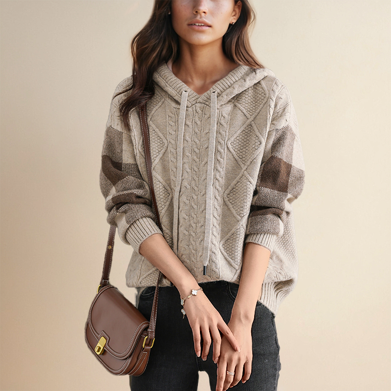 FABIOLA | PULL JACQUARD À CAPUCHE