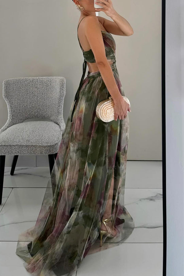 Frostine | Robe longue fleurie et romantique