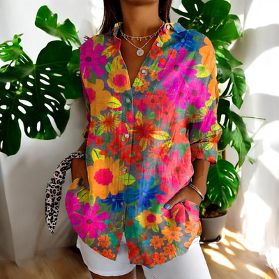 Carla | Blouse vintage à imprimé fleuri