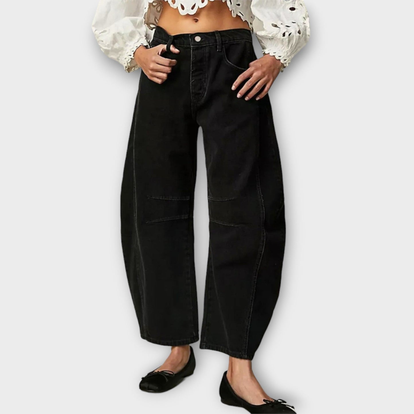 Luna | Jeans Classiques à Jambe Large
