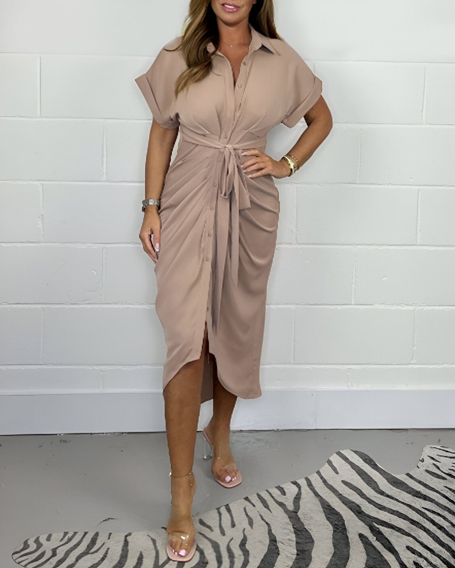 Catherine | Robe élégante plissée