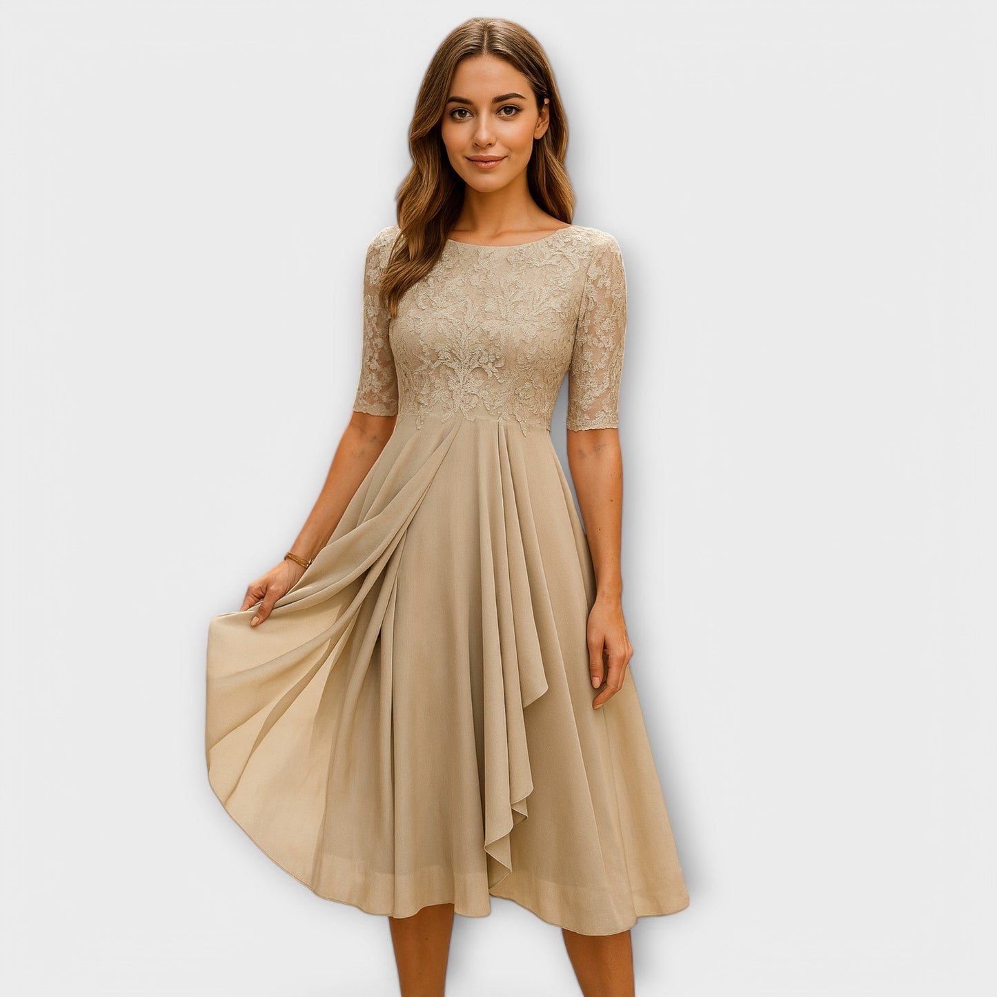 Élodie | Robe d’invitée de mariage élégante