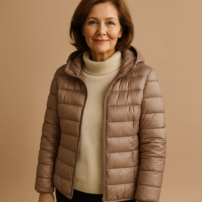 Ruth & Eleonar™ | Doudoune à Capuche - Champagne