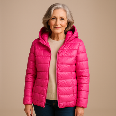Ruth & Eleonar™ | Veste Puffer à Capuche - Rose