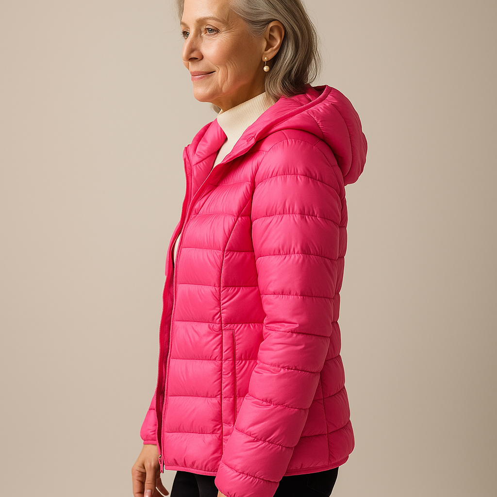 Ruth & Eleonar™ | Veste Puffer à Capuche - Rose