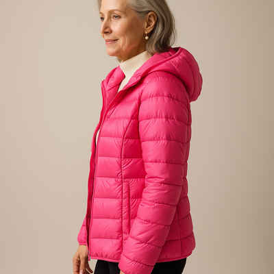 Ruth & Eleonar™ | Veste Puffer à Capuche - Rose