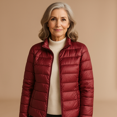 Ruth & Eleanor™ | Veste Puffer - Bourgogne
