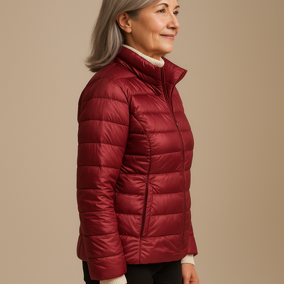 Ruth & Eleanor™ | Veste Puffer - Bourgogne
