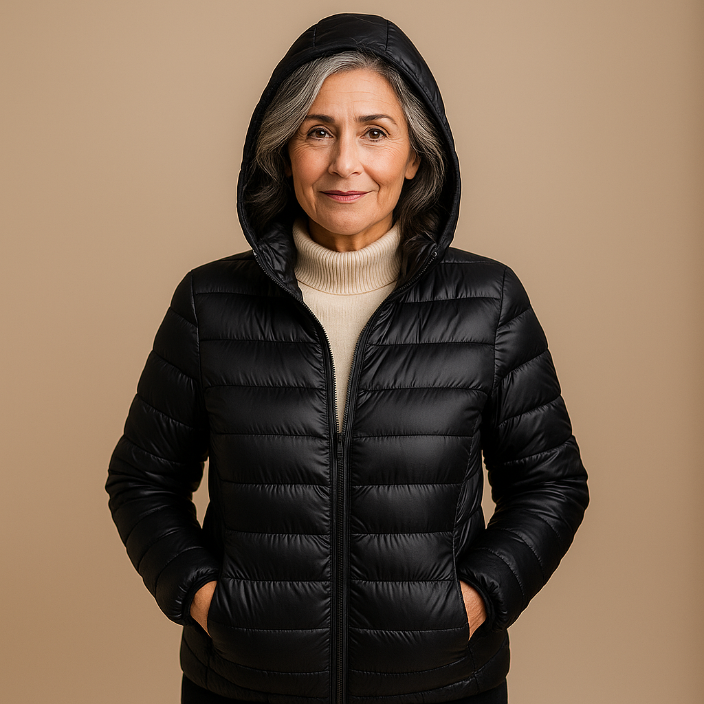 Ruth & Eleanor™ | Veste Puffer à Capuche - Noir
