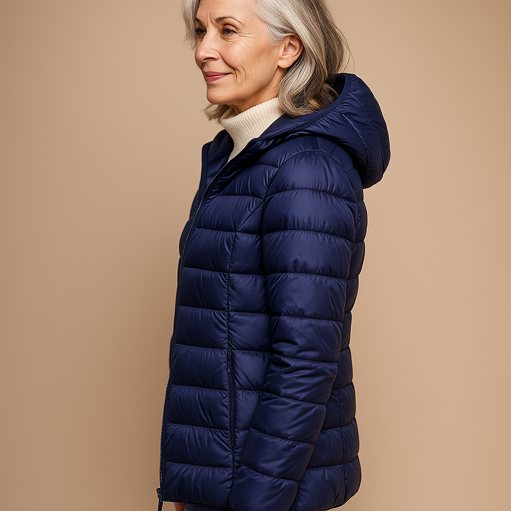 Ruth & Eleanor™ | Veste Puffer à Capuche - Bleu Foncé