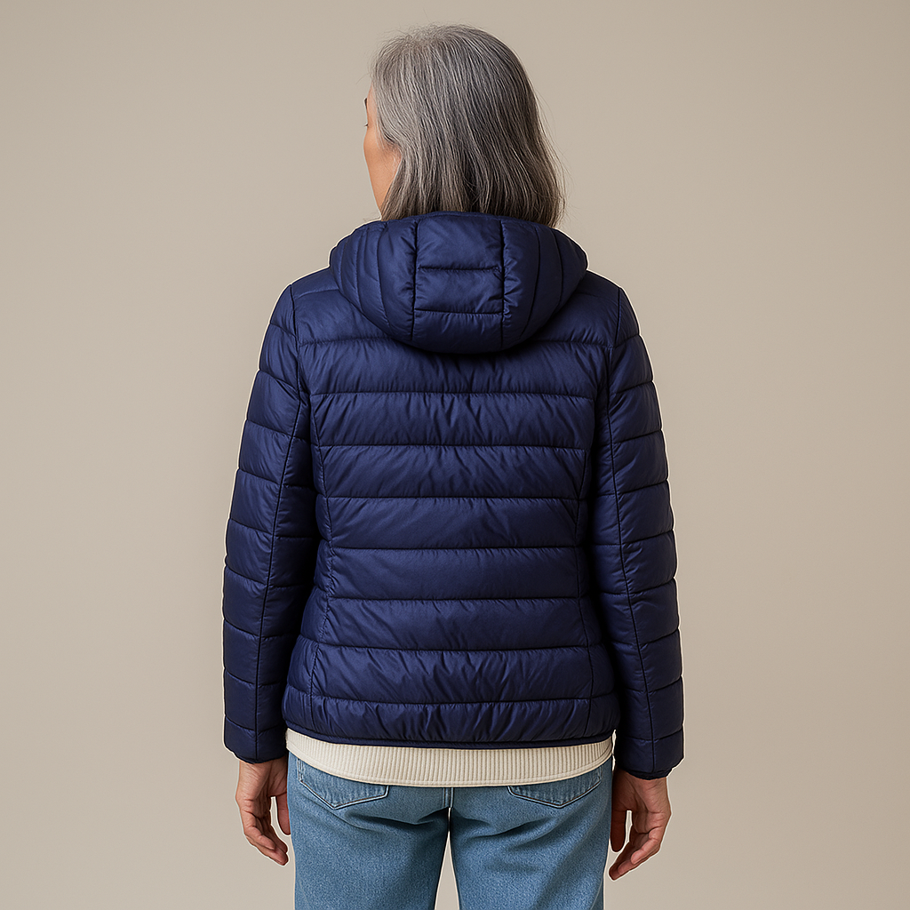 Ruth & Eleanor™ | Veste Puffer à Capuche - Bleu Foncé