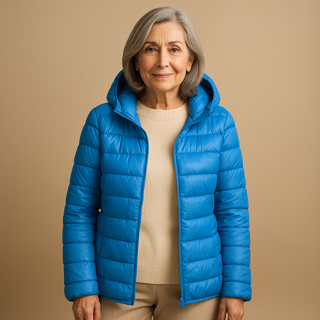 Ruth & Eleanor™ | Veste Puffer à Capuche - Bleu