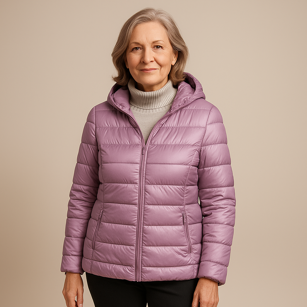 Ruth & Eleanor™ | Veste Puffer à Capuche - violet clair
