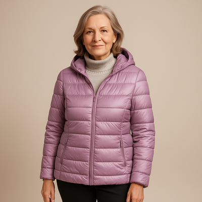 Ruth & Eleanor™ | Veste Puffer à Capuche - violet clair