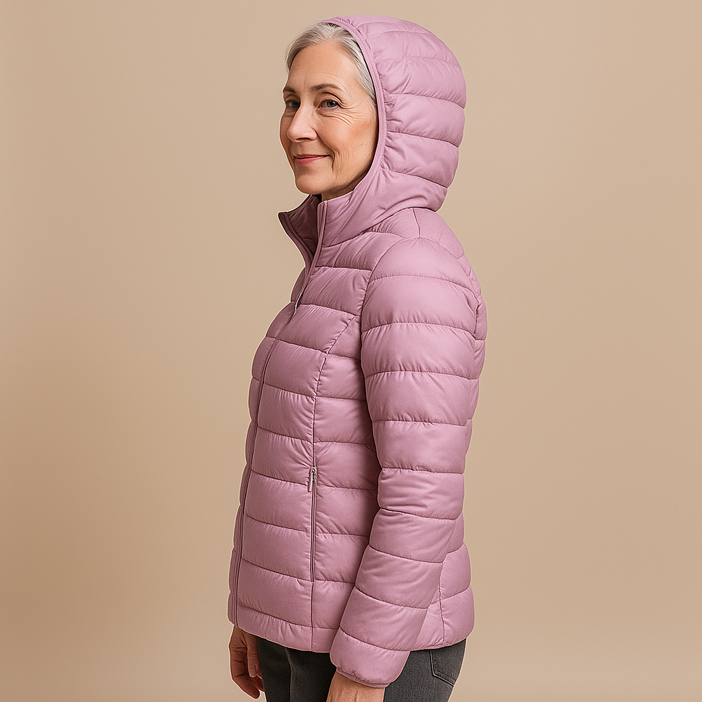 Ruth & Eleanor™ | Veste Puffer à Capuche - violet clair