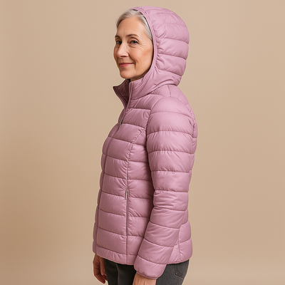 Ruth & Eleanor™ | Veste Puffer à Capuche - violet clair