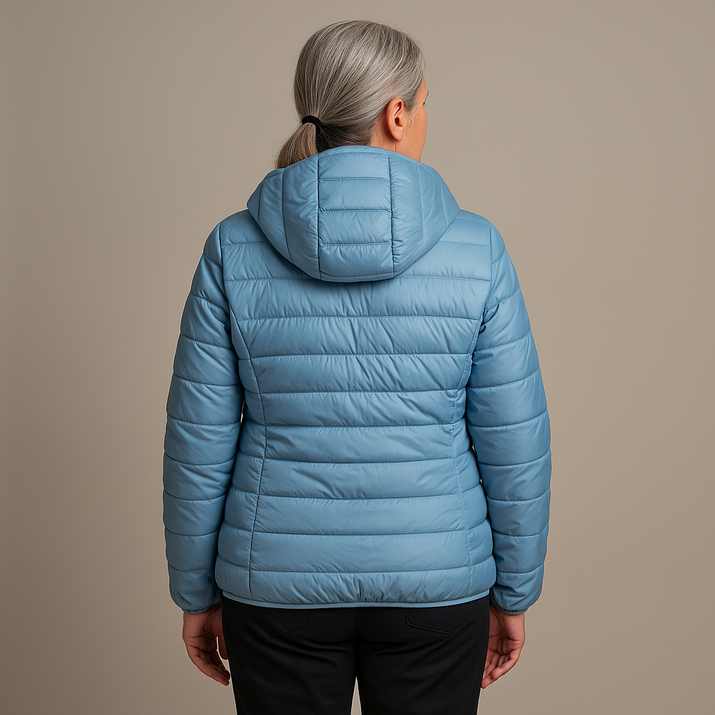 Ruth & Eleanor™ | Veste Puffer À Capuche - Bleu Céleste