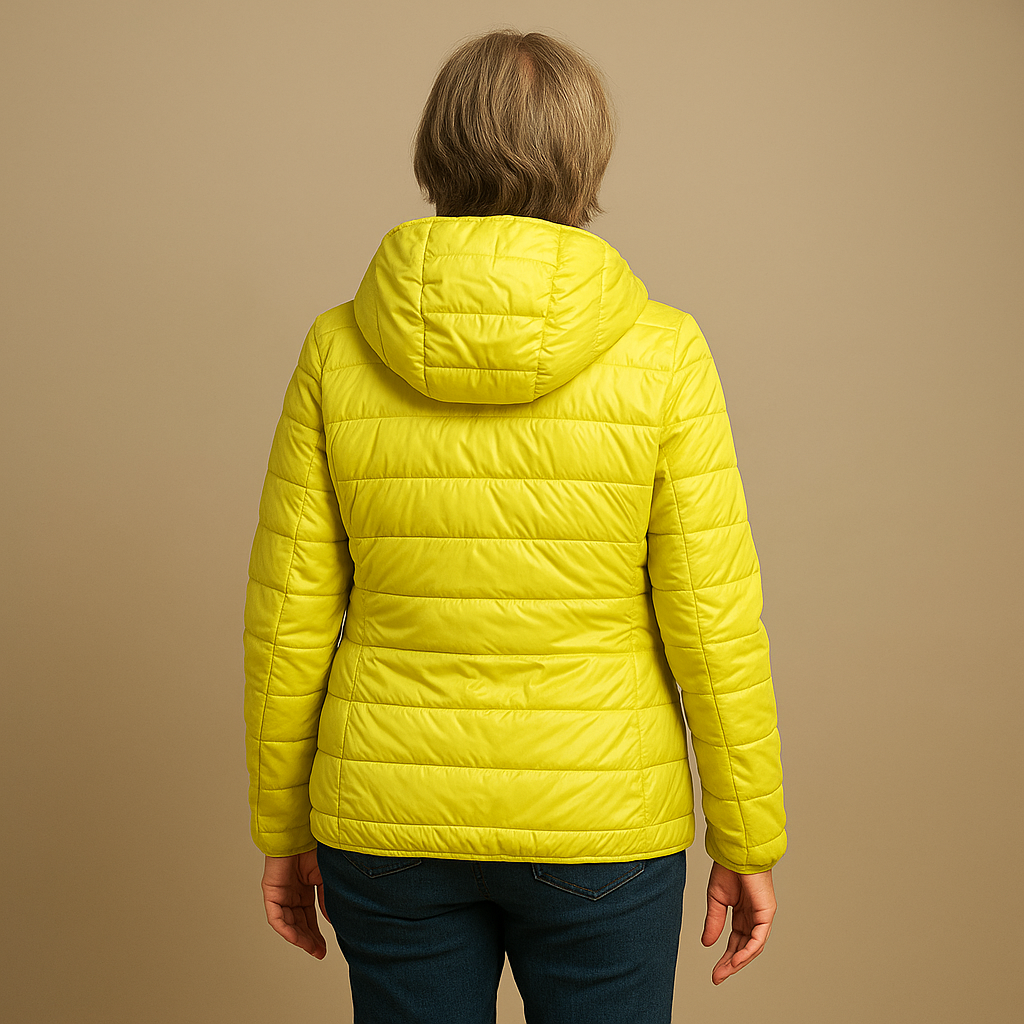 Ruth & Eleanor™ | Veste Puffer à Capuche - Jaune