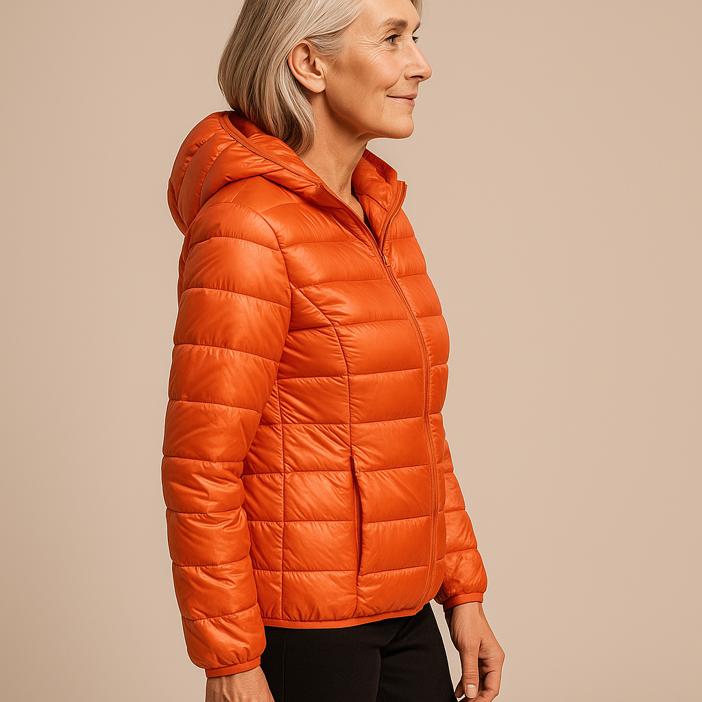 Ruth & Eleanor™ | Veste Puffer À Capuche - Orange