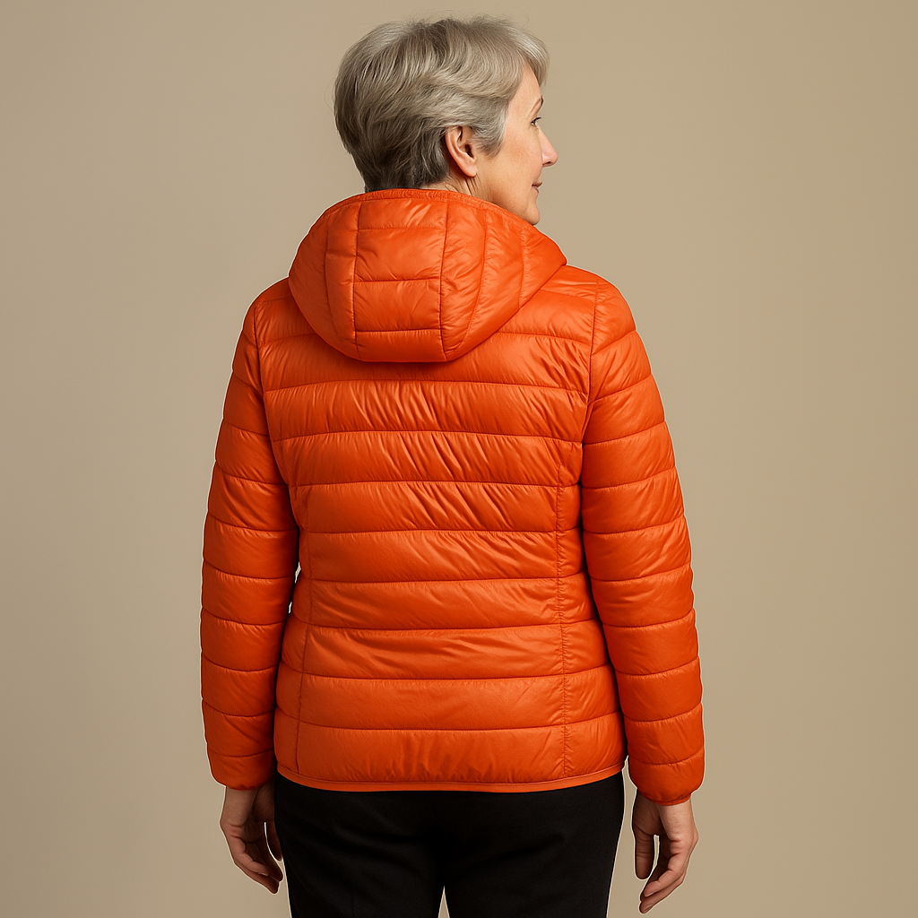 Ruth & Eleanor™ | Veste Puffer À Capuche - Orange