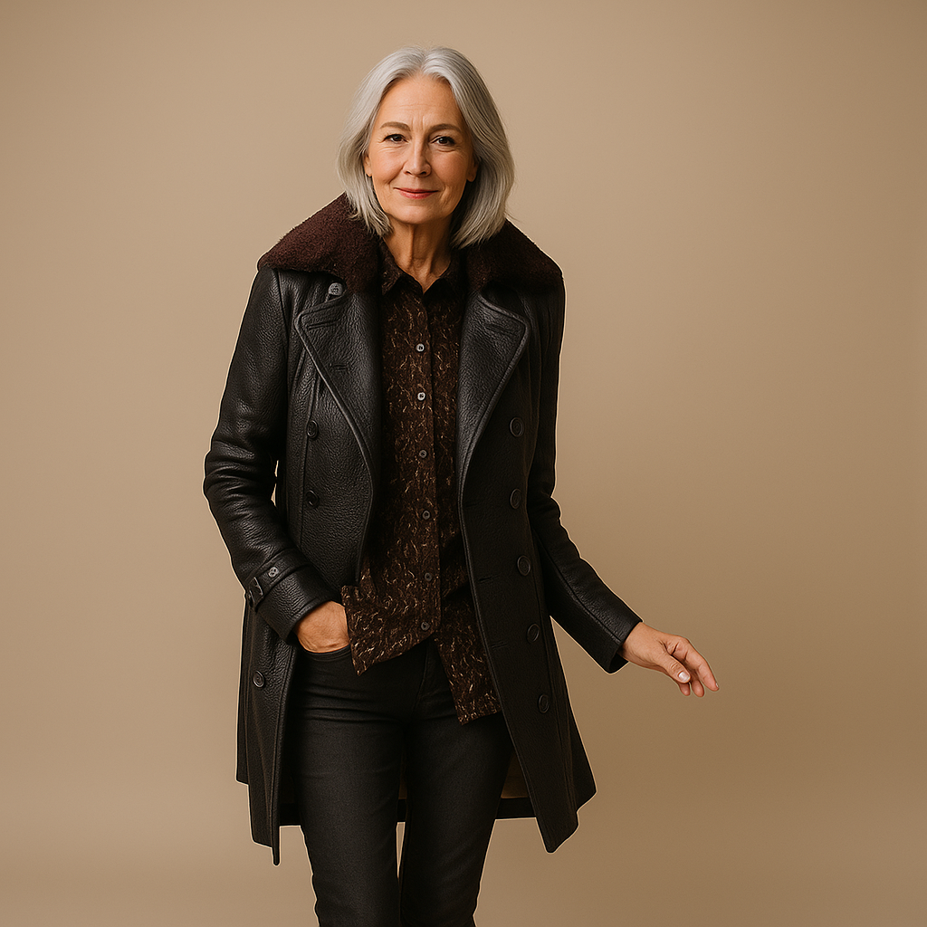 Ruth & Eleanor™ | Manteau Trench en Cuir Luxueux