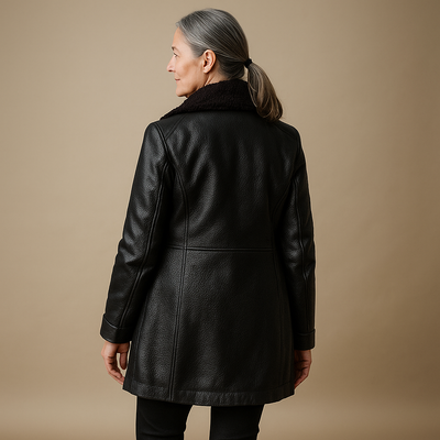 Ruth & Eleanor™ | Manteau Trench en Cuir Luxueux