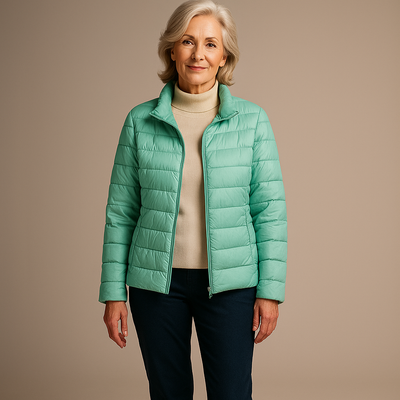 Ruth & Eleanor™ | Veste Puffer - Turquoise