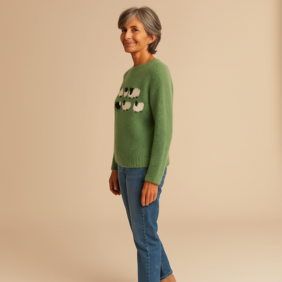 Ruth & Eleanor™ | Pull Vintage Tricoté Vert