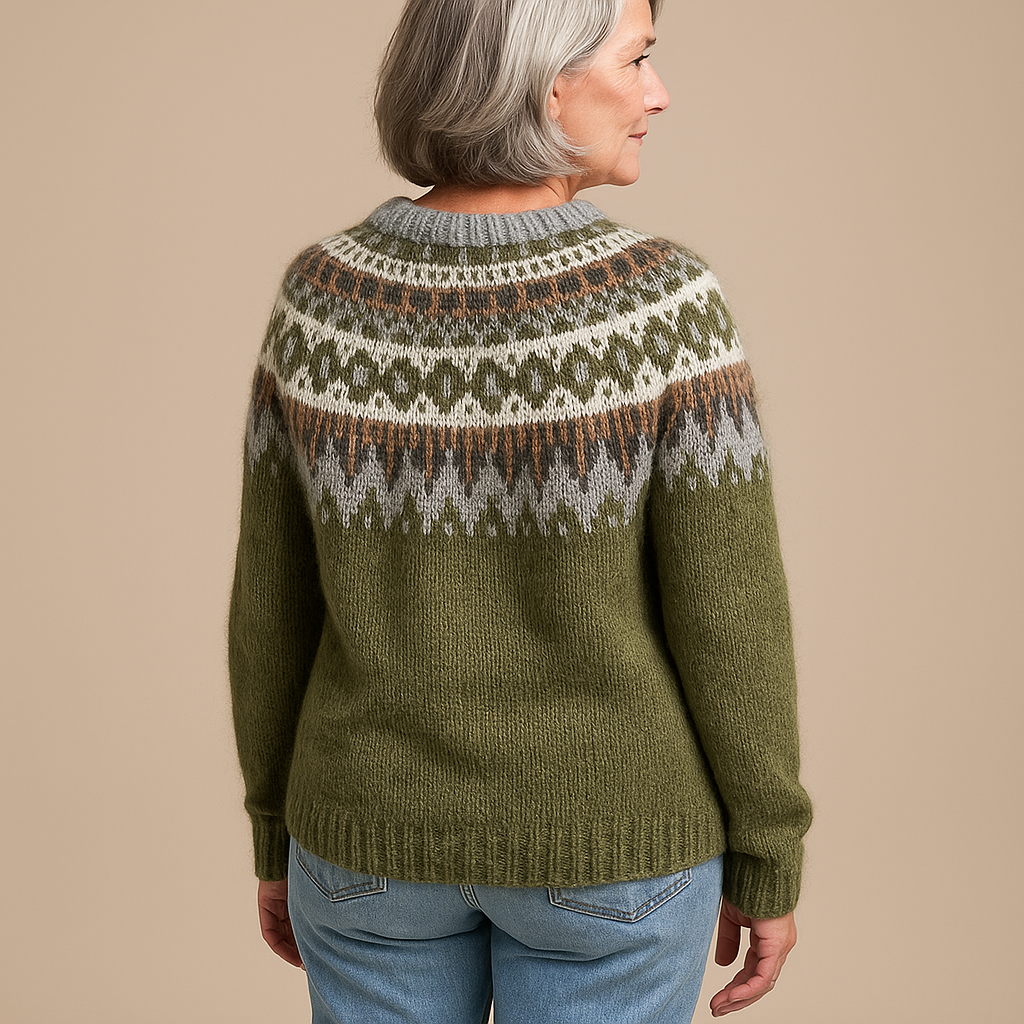 Ruth & Eleanor™ | Pull Vintage Tricoté Rembourré