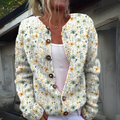 Amelie | Élégant Cardigan Floral