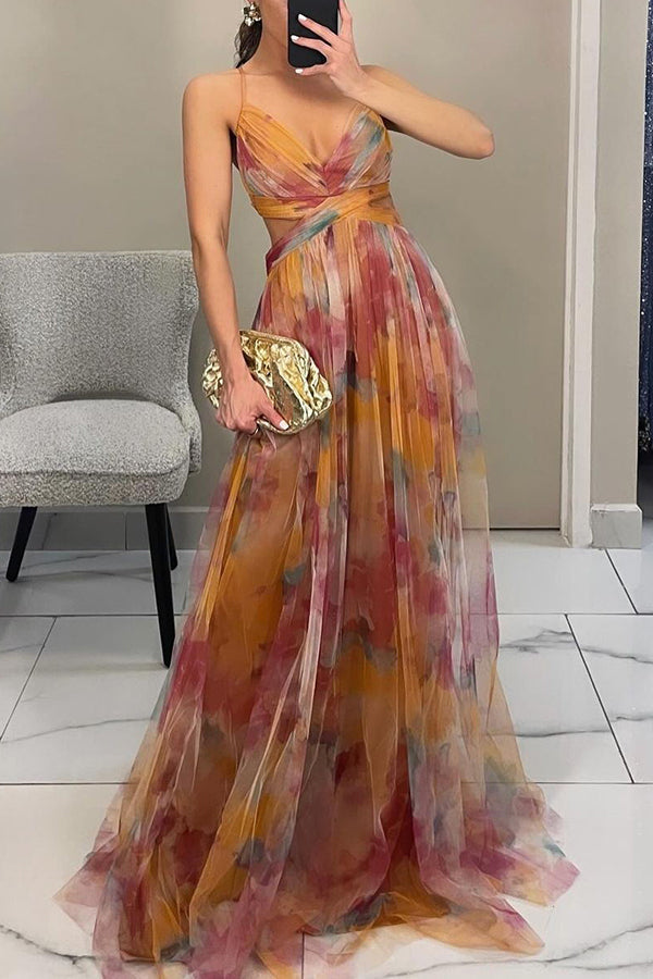 Frostine | Robe longue fleurie et romantique