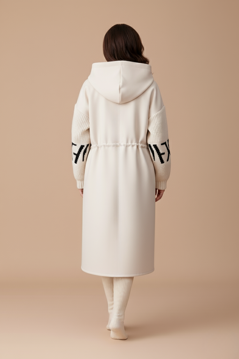 Cassey | Veste femme avec manches en maille et capuche